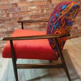 Renowated fox armchair, type 300-190 Lava upholstery, 1960s Poland