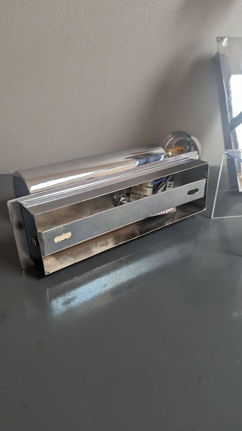 Chrome wall lights