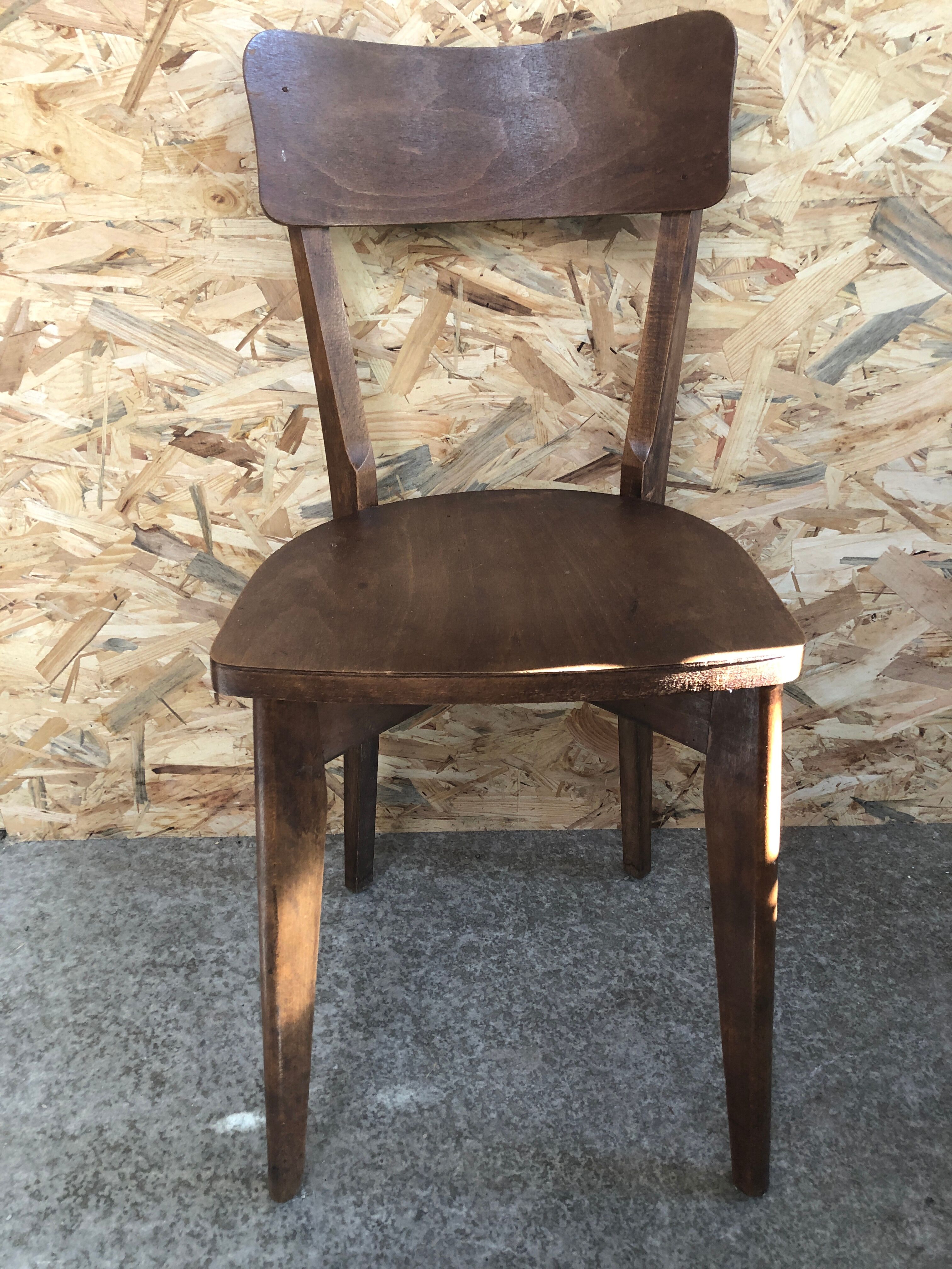 Série de 6 chaises bistrot scandinave bois vintage