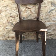 Série de 6 chaises bistrot scandinave bois vintage