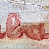 Painting HST "Still life with the bottle" signed M. Lambault (1891-1983)