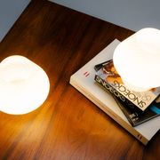 Set of 2 Mushroom Table Lamps by Venini for Mazzega, Italy, 1960s