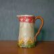 Pichet faience ancienne vintage, pichet Français, Art Nouveau, pichet motifs florales, decor cuisine