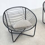 Ensemble de deux chaises longues des années 1950 par Jean Louis Bonnant