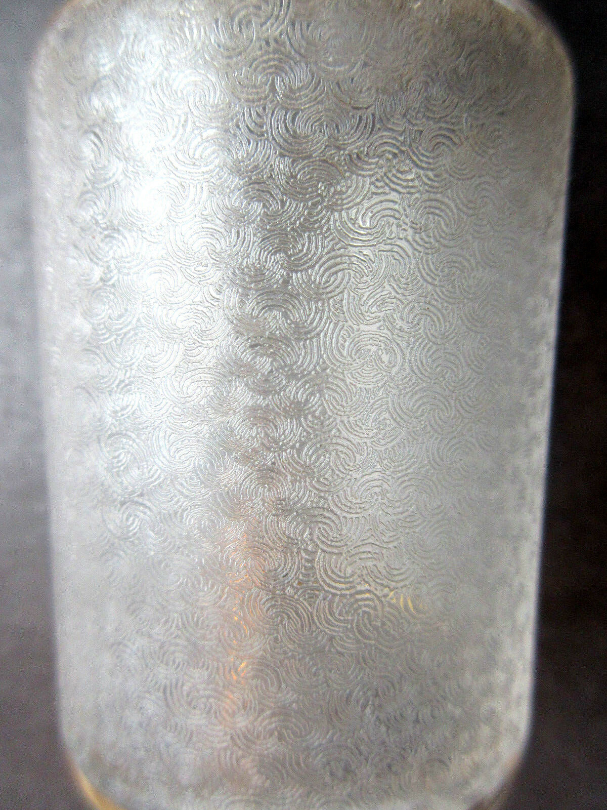 Perfume bottle, acid hammered crystal, golden fine gold, Baccarat