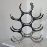 Aluminum wine rack shelf bottle rack for 9 bottles