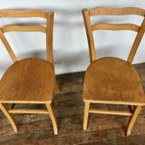 Series 4 wooden chairs barter bistro 1950