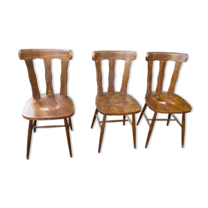 Trio de chaise de bistro vintage