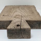 Cutting board solid wood patinated thick early twentieth century