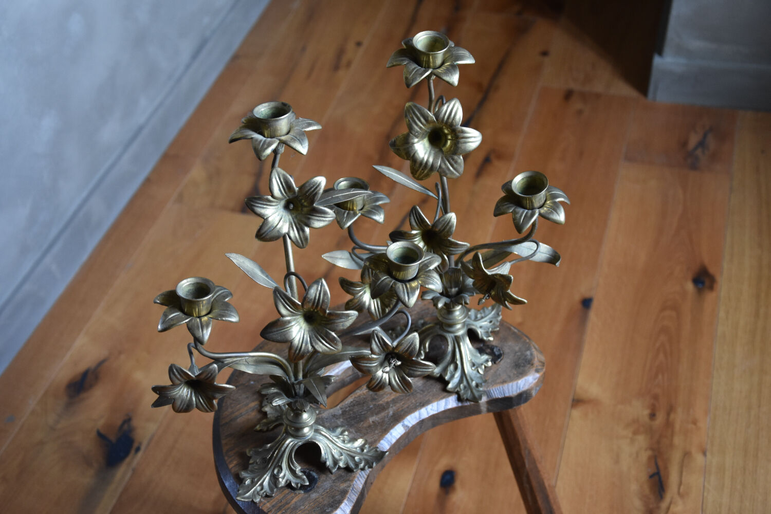 Brass candle holders