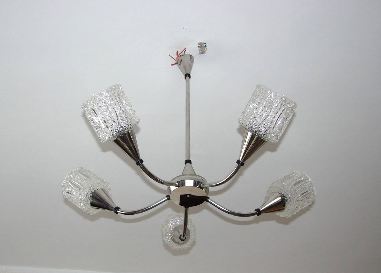 Brass chandelier, Modern 1970s