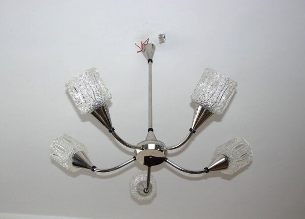 Brass chandelier, Modern 1970s