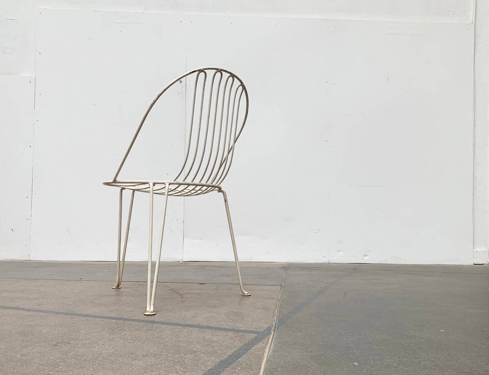 Set of 2 mid-century German metal garden chairs by Mauser Werke Waldeck