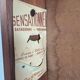 Vintage wall cabinet / mini showcase / wall cabinet: glass & wood