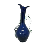 Pichet en cristal bleu