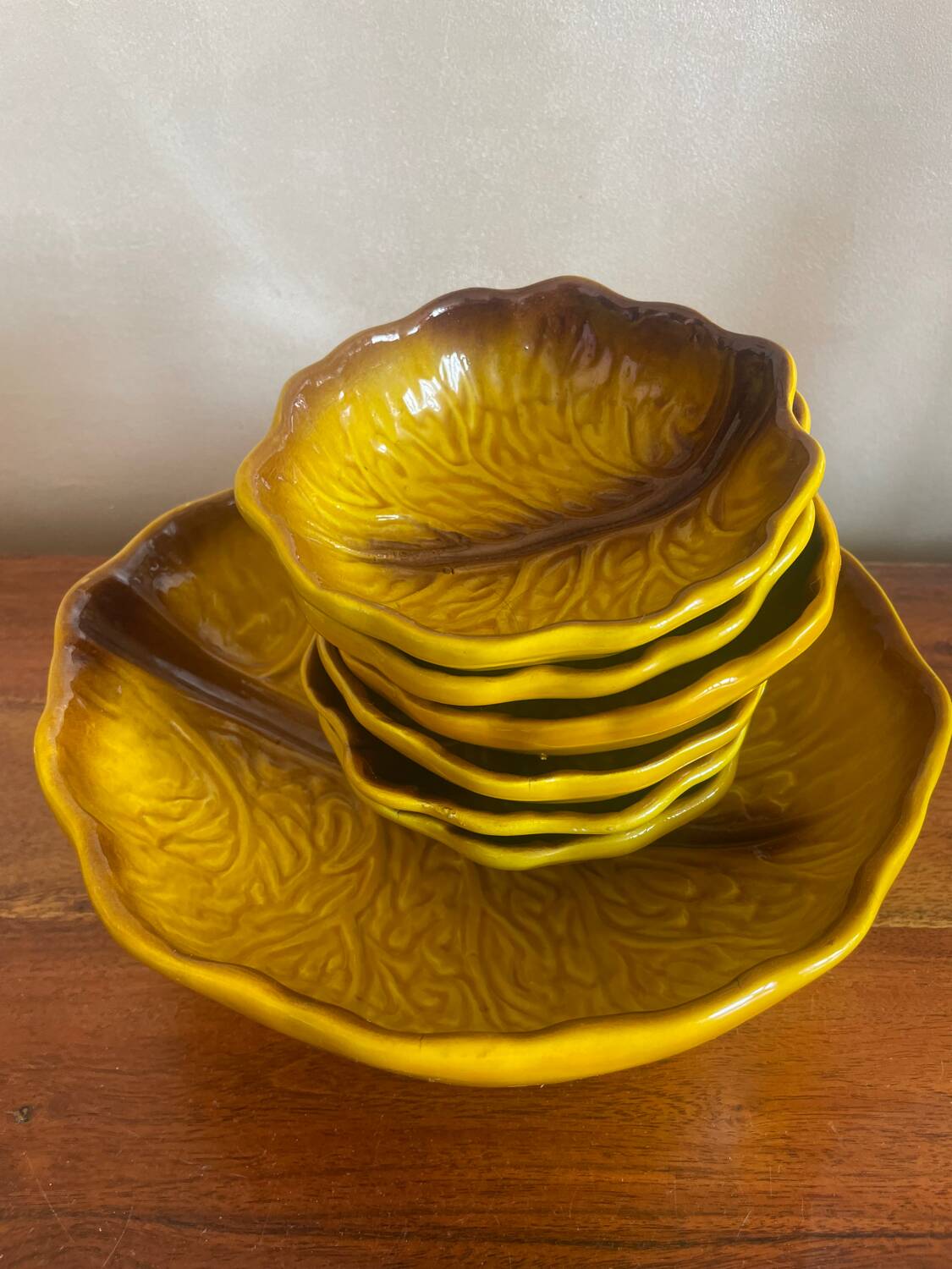 Cabbage salad bowl and bowls