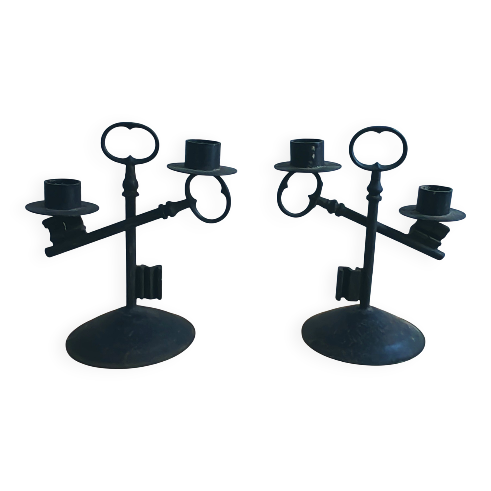 Pair of candleholders