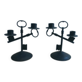 Pair of candleholders