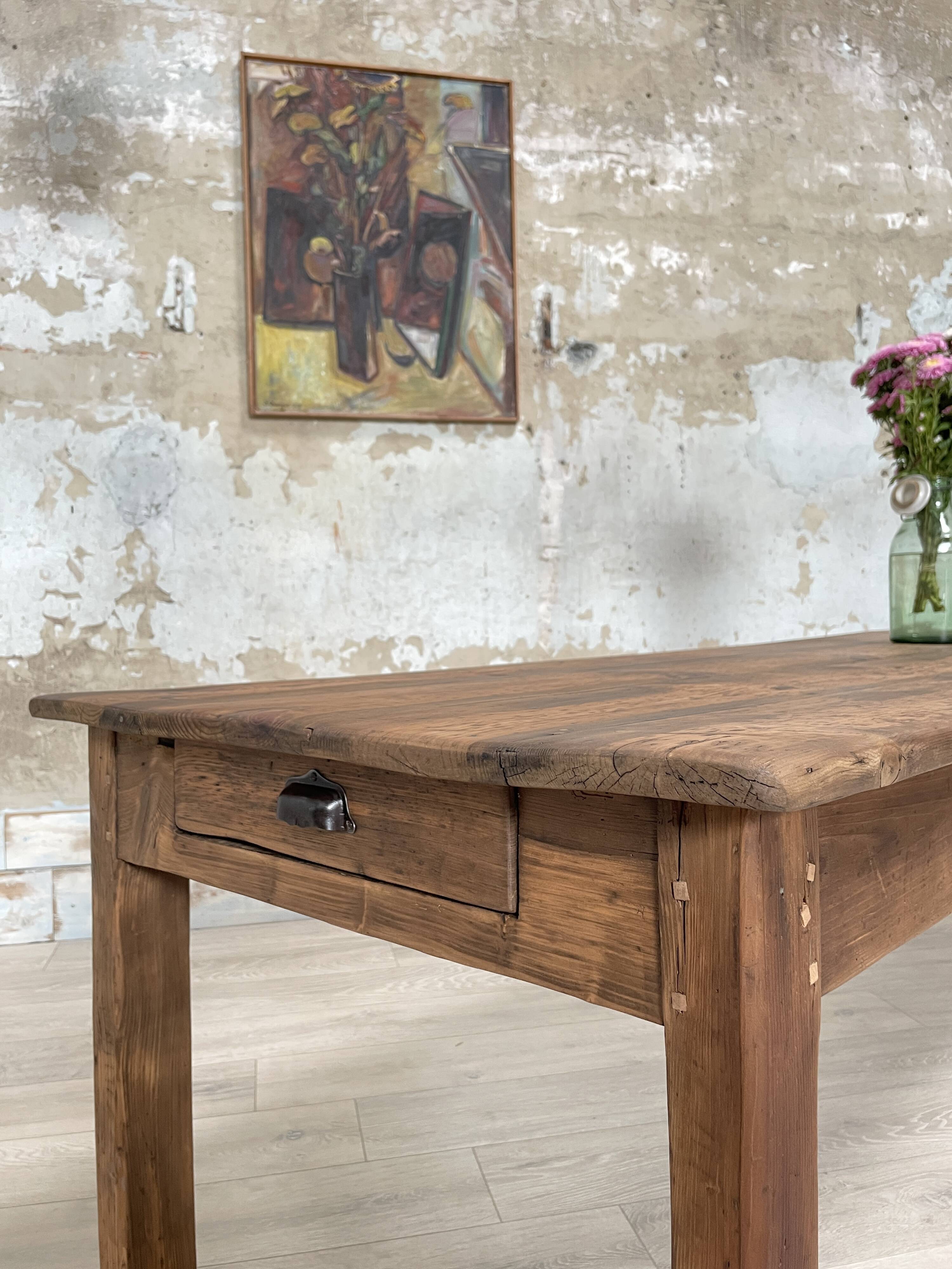 Vintage solid fir farm table.