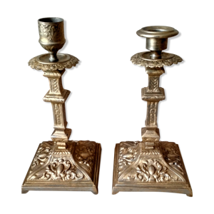 Paire de bougeoirs de