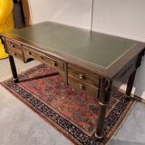 Empire-style minister's desk with swan necks in mahogany.