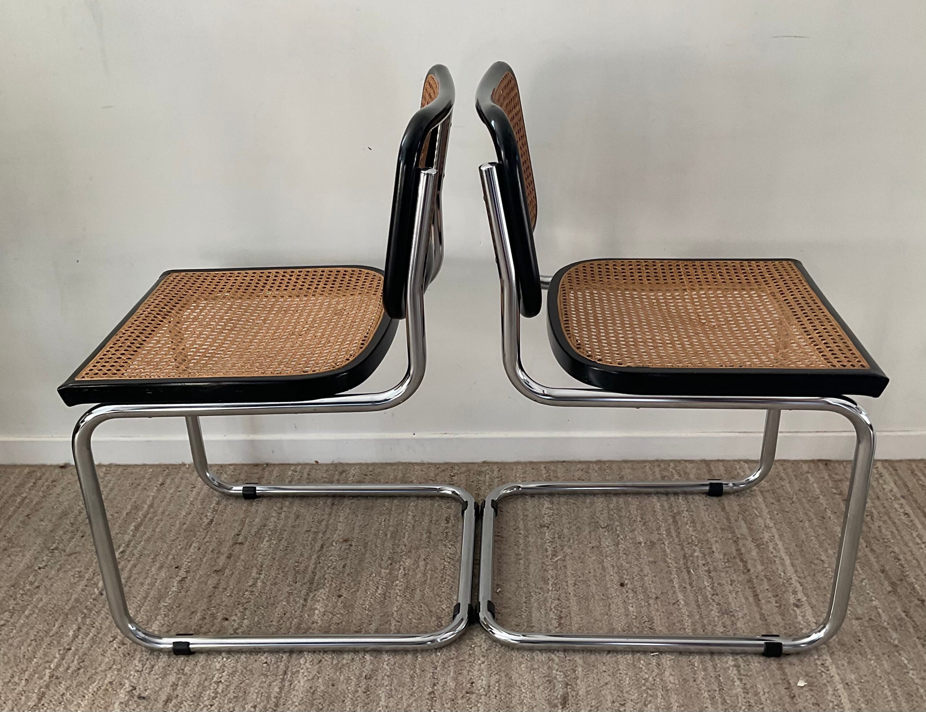Pair of chairs Marcel Breuer Cesca B32