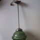 Art Deco pendant light with a blown glass globe, 1930s.