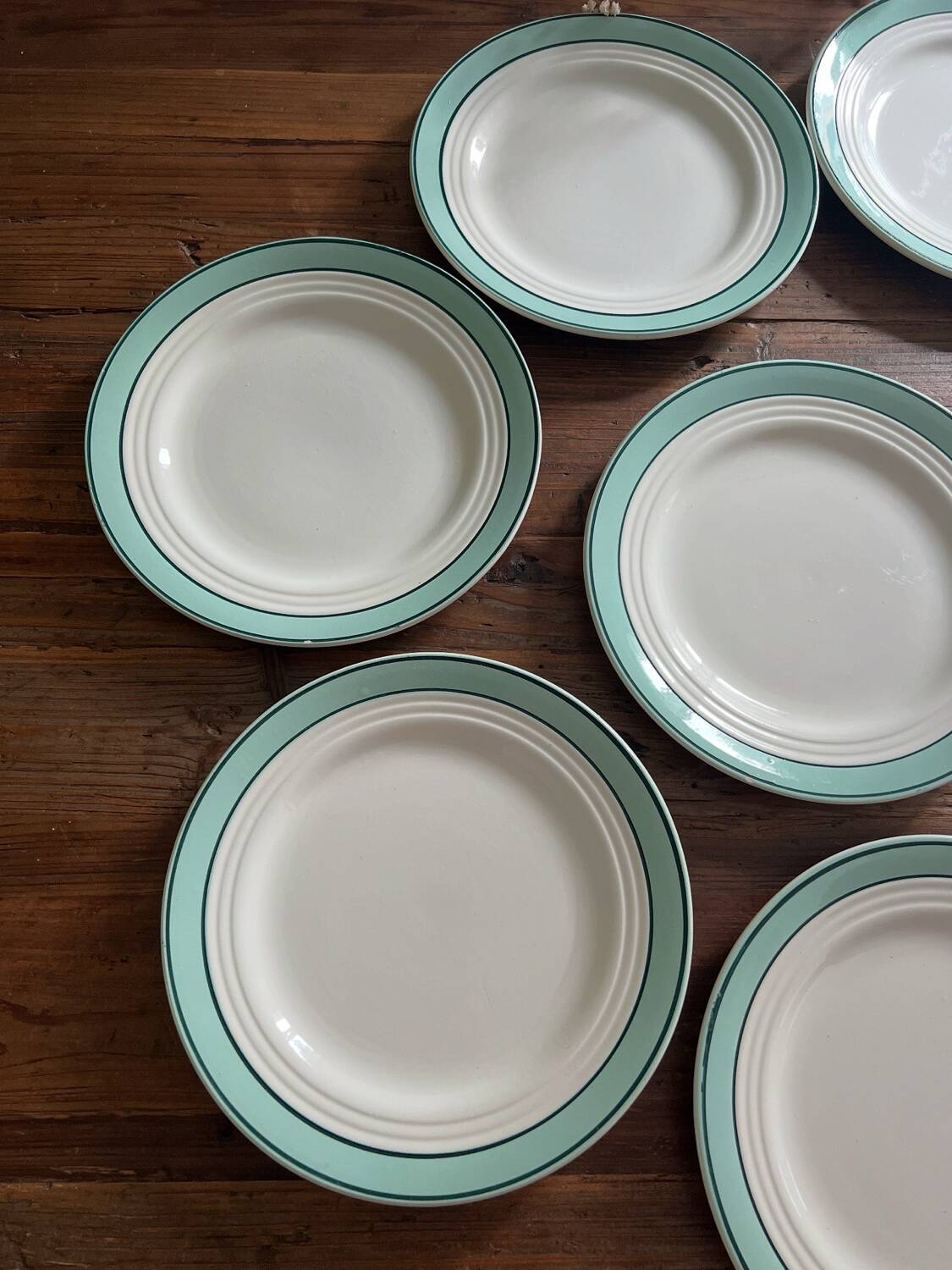 10 vintage flat plates Amanda Ceranord France