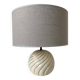 Barbi Ivory and Gold Ceramic Spherical Table Lamp