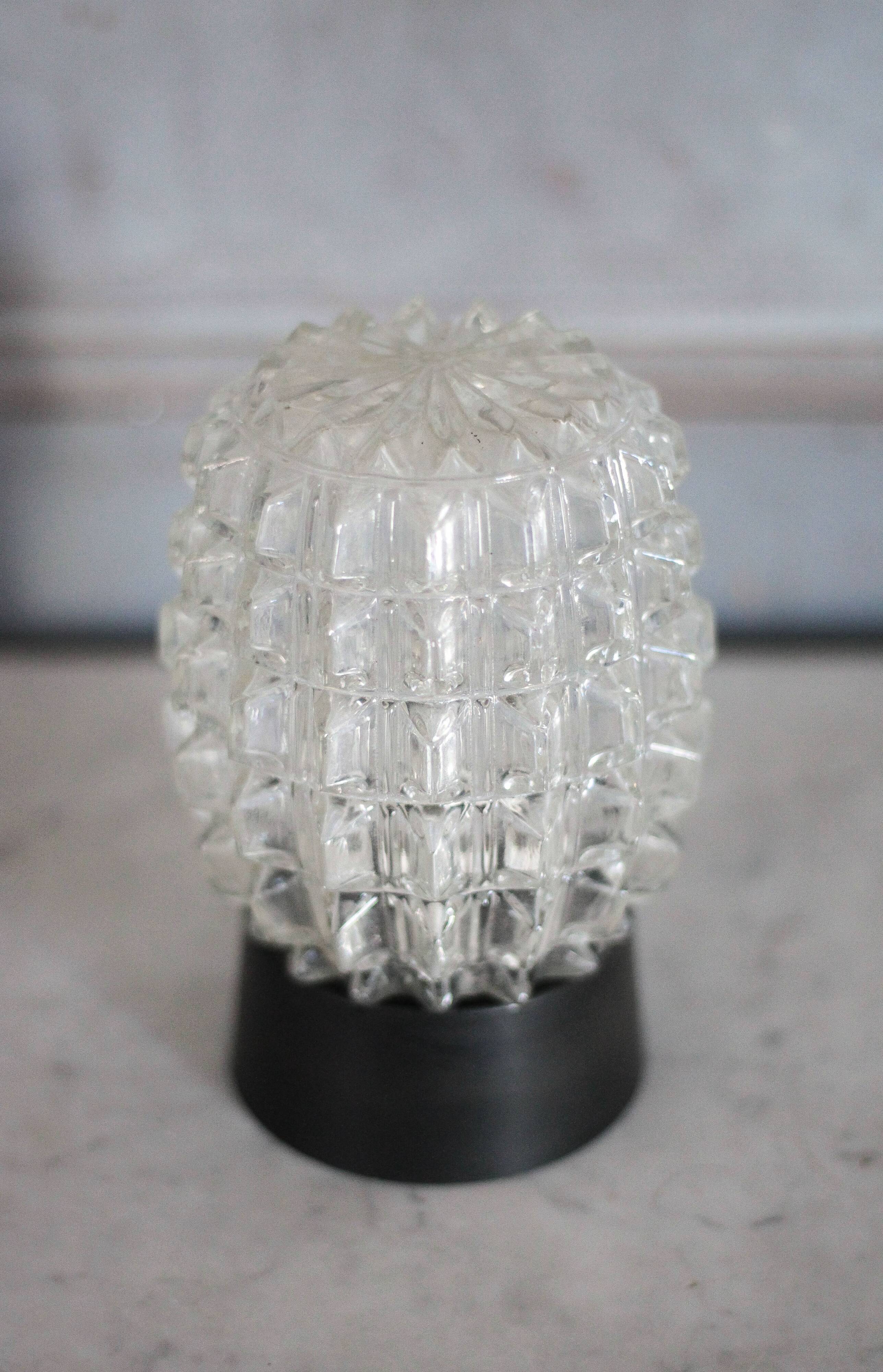 Vintage lamp, RZB Leuchten ceiling light in pineapple-shaped glass
