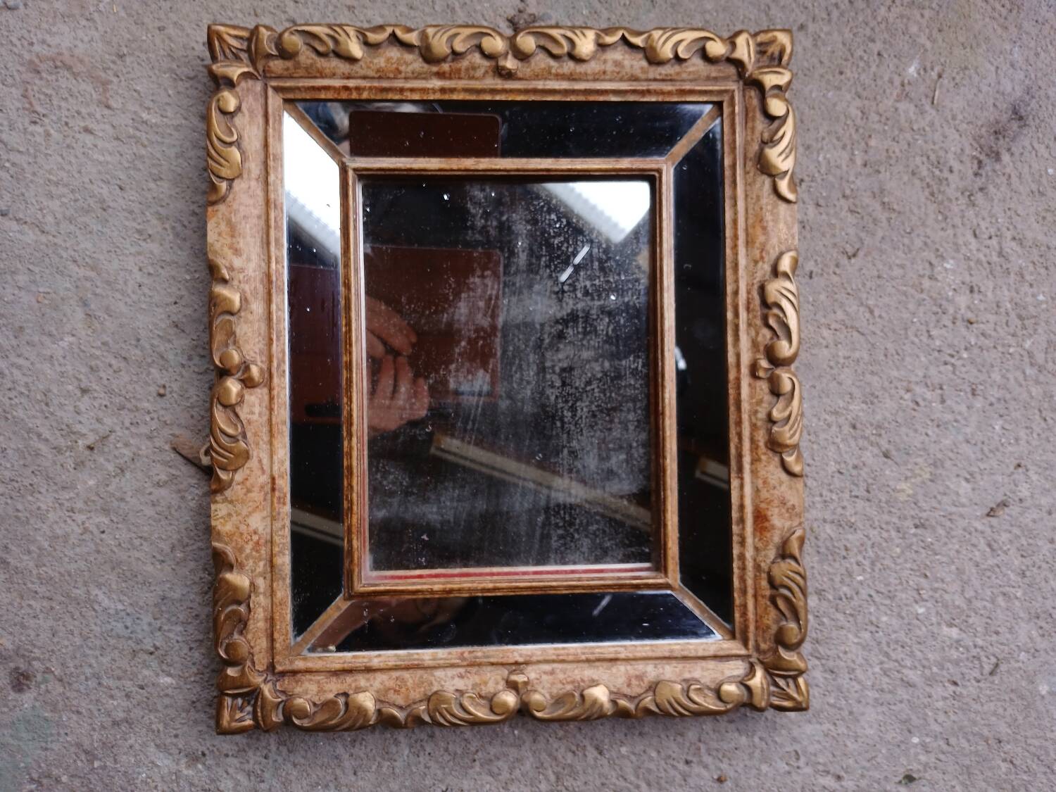 Antique beveled mirror