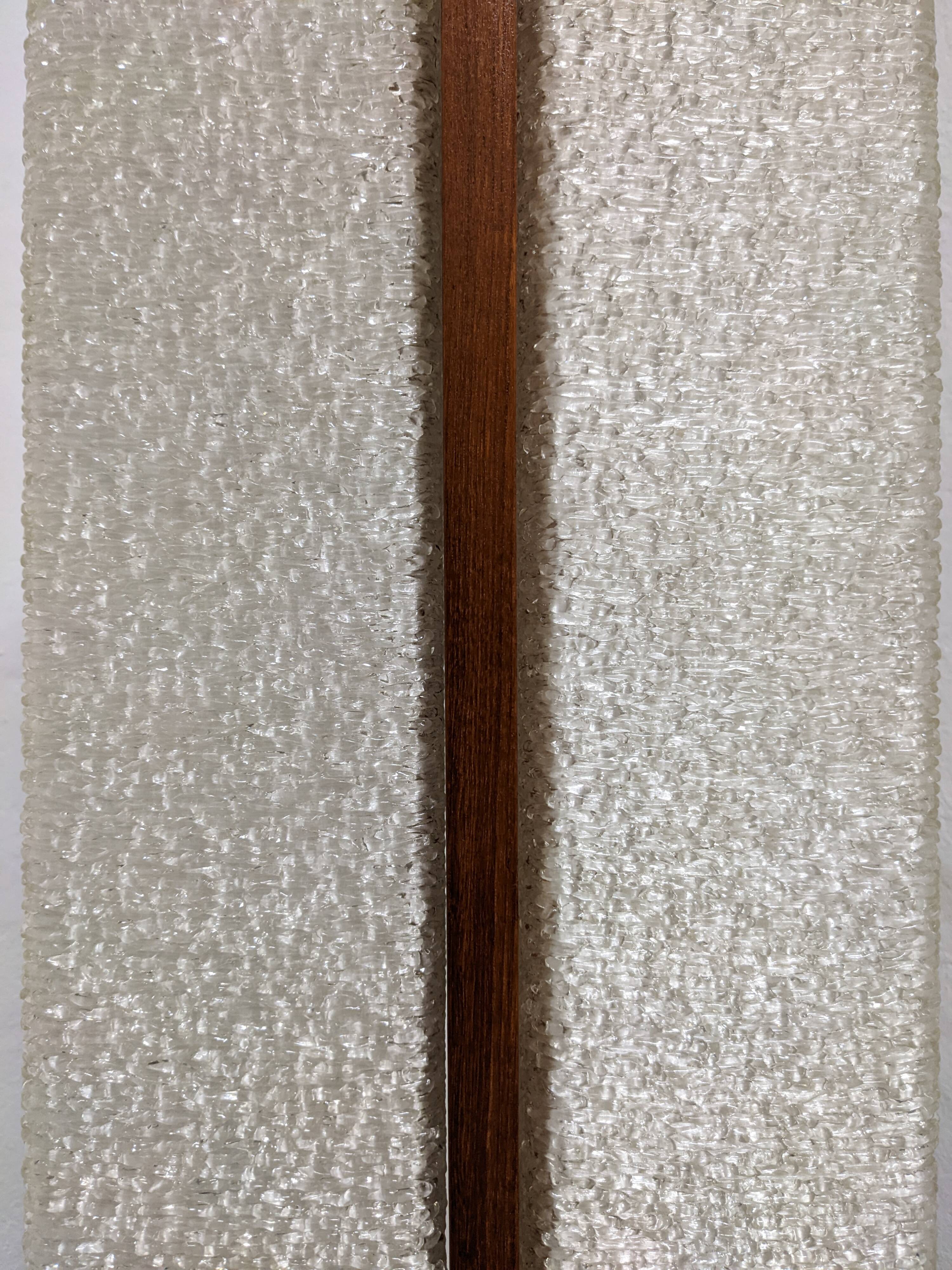 Danish floor lamp in teak and pearly resin from the 50s/60s