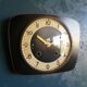 Vintage formica clock silent wall clock "black and red"
