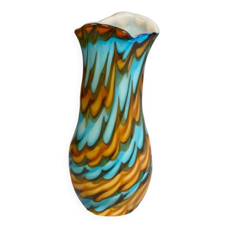 Vase en verre de murano multicolore