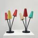 Set of two colorful table lamps