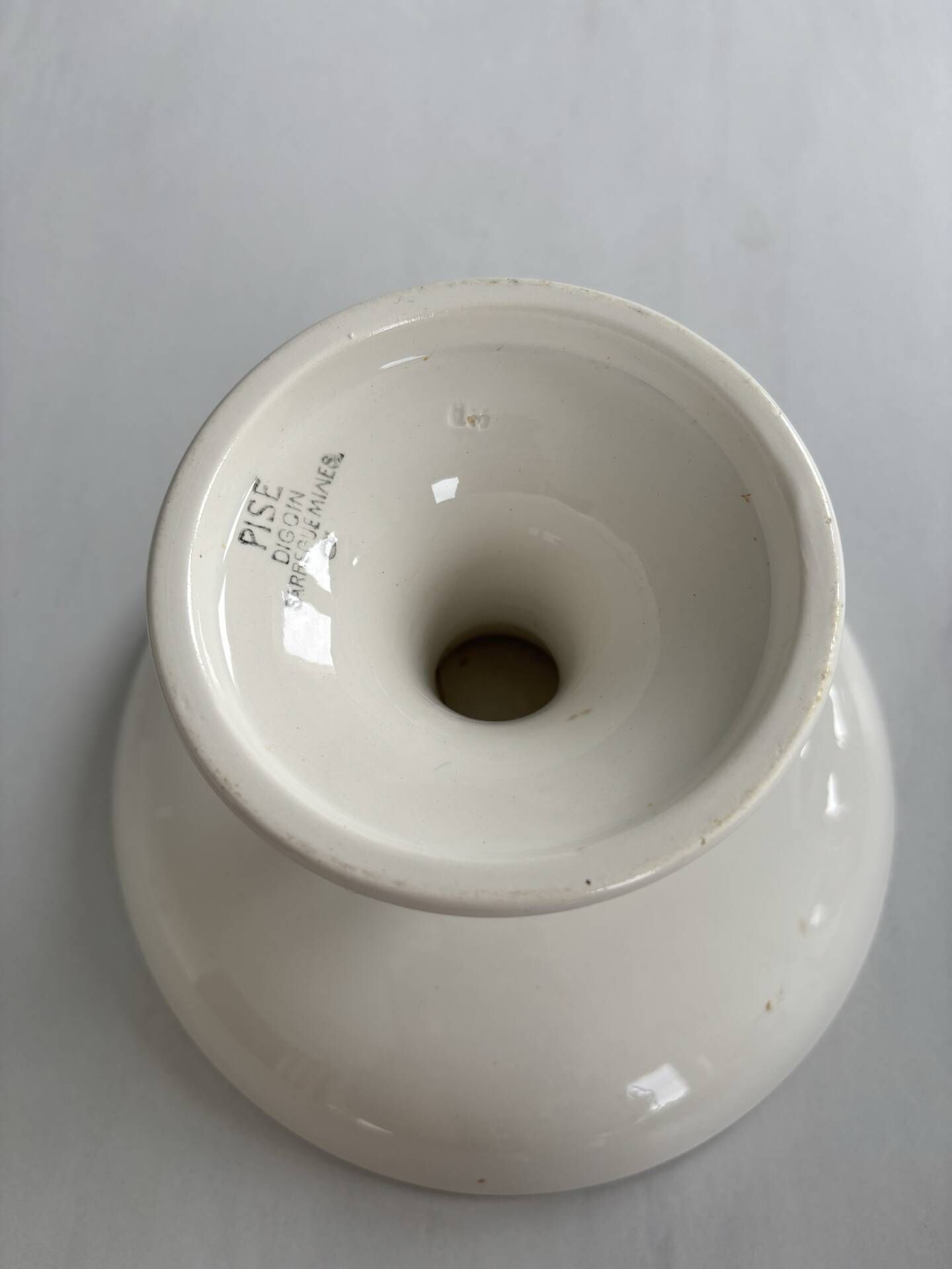 Footed compote Digoin Sarreguemines Pise, vintage earthenware