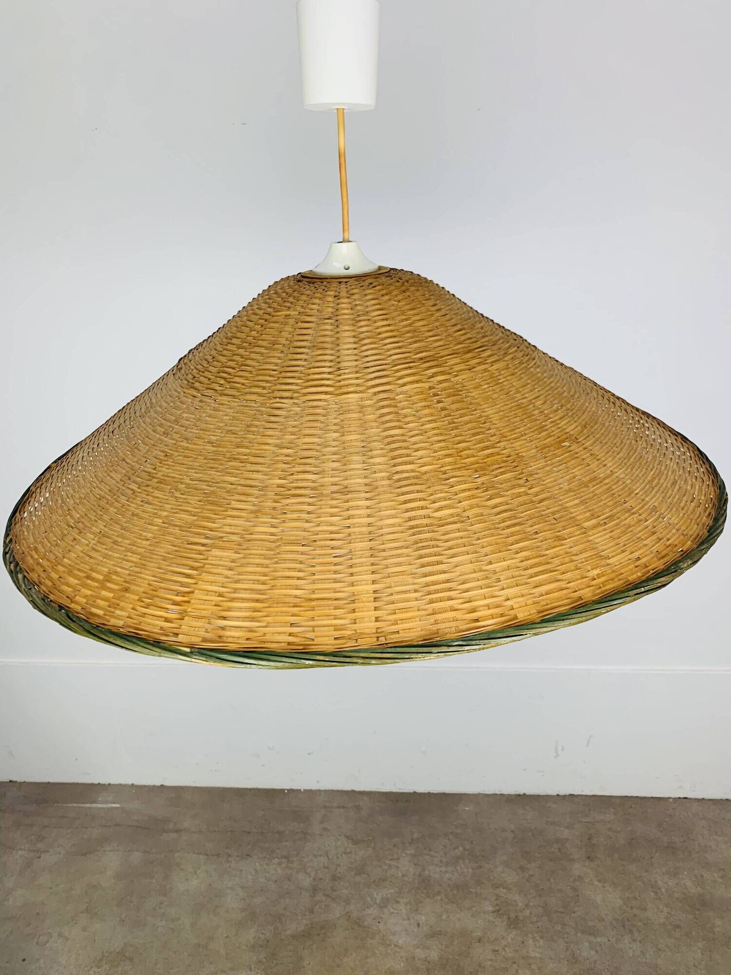 XL rattan suspension from the 1960s, vintage