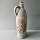 Stoneware bottle herbarium decoration, Jalapa model of the 60s