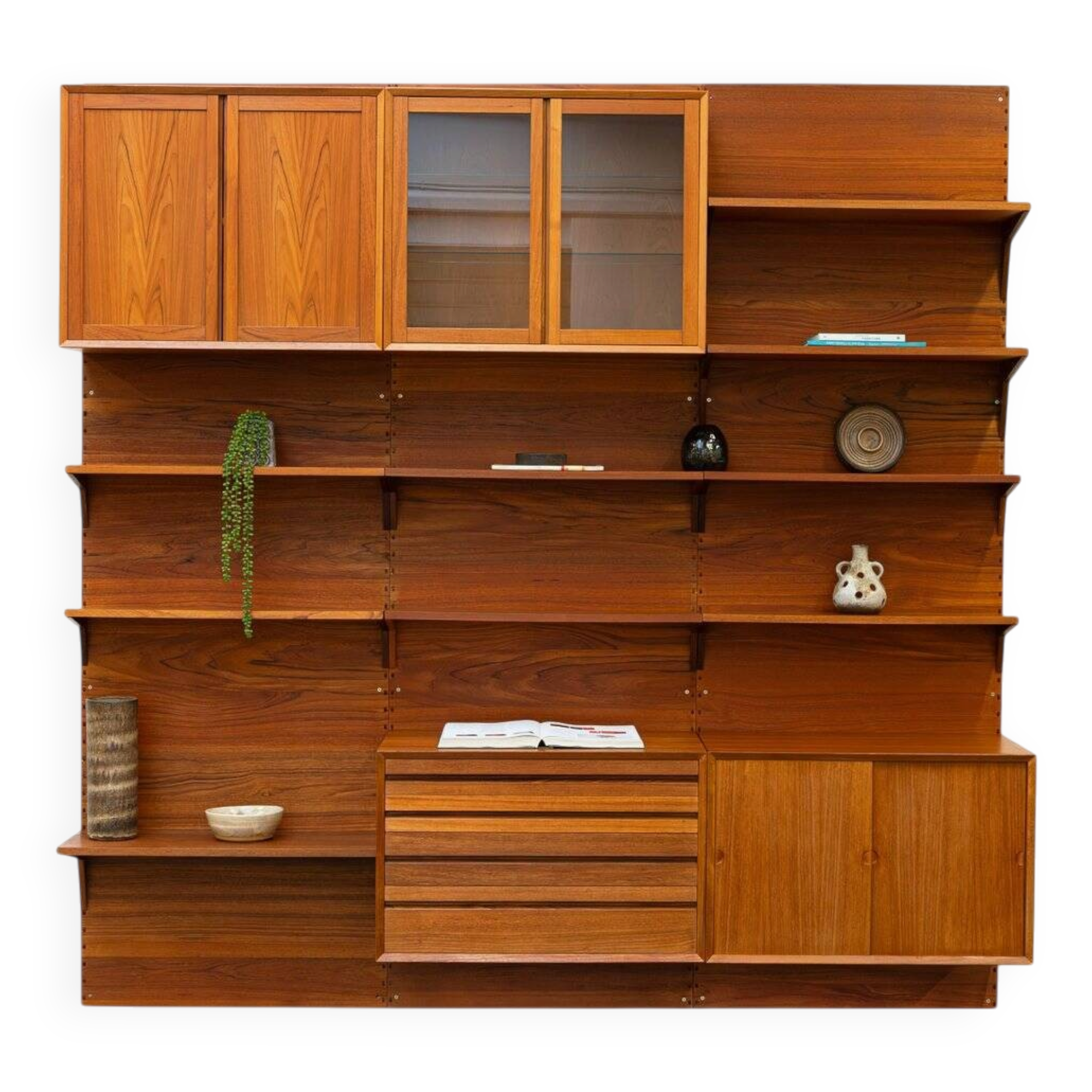 Modular wall unit by Poul Cadovius for Cado, Denmark, 1960s