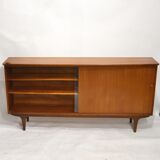 Teak and glass sideboard