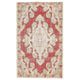 Vintage Turkish Oushak Handmade Wool Cotton Red Area Rug 127x209