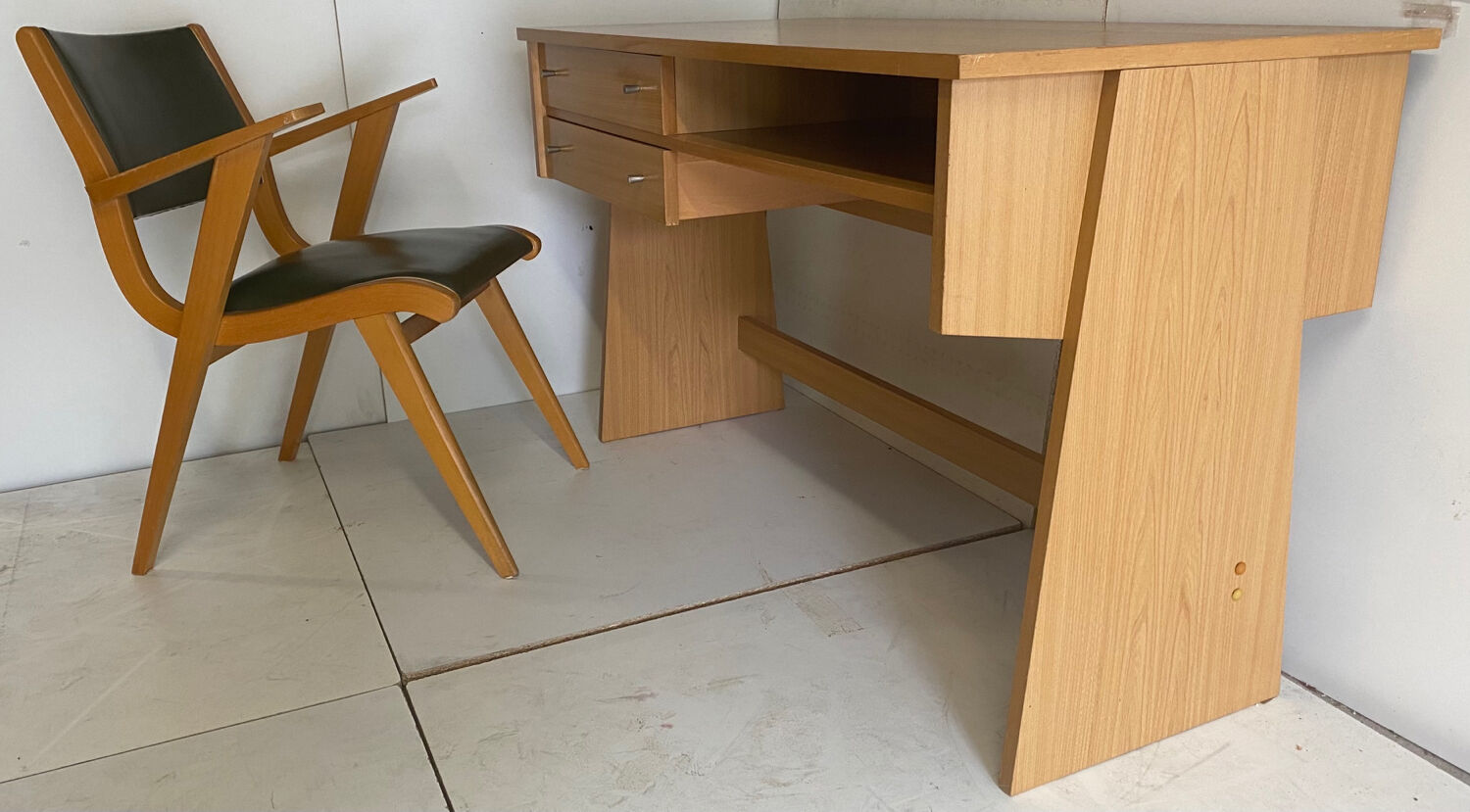 Scandinavian vintage desk and armchair