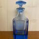 Estelle Antique Colored Whisky/Liqueur Decanter + Blue Crystal Stopper