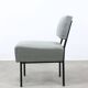 Mid-century Bauhaus Style Easy Chairs in Grey Fabric