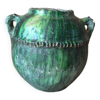TAMEGROUTE POTTERY VASE IN GLAZED TERRACOTTA