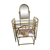 Complete dressing table, golden and vintage