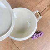 Opaque porcelain soup tureen Digoin and Sarreguemines