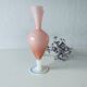 Old vase in pink opaline