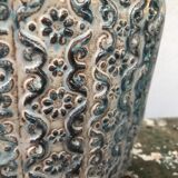 Vintage ceramic vase, decorated relief