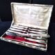 Box of 12 silver metal table knives SFAM Model Filet